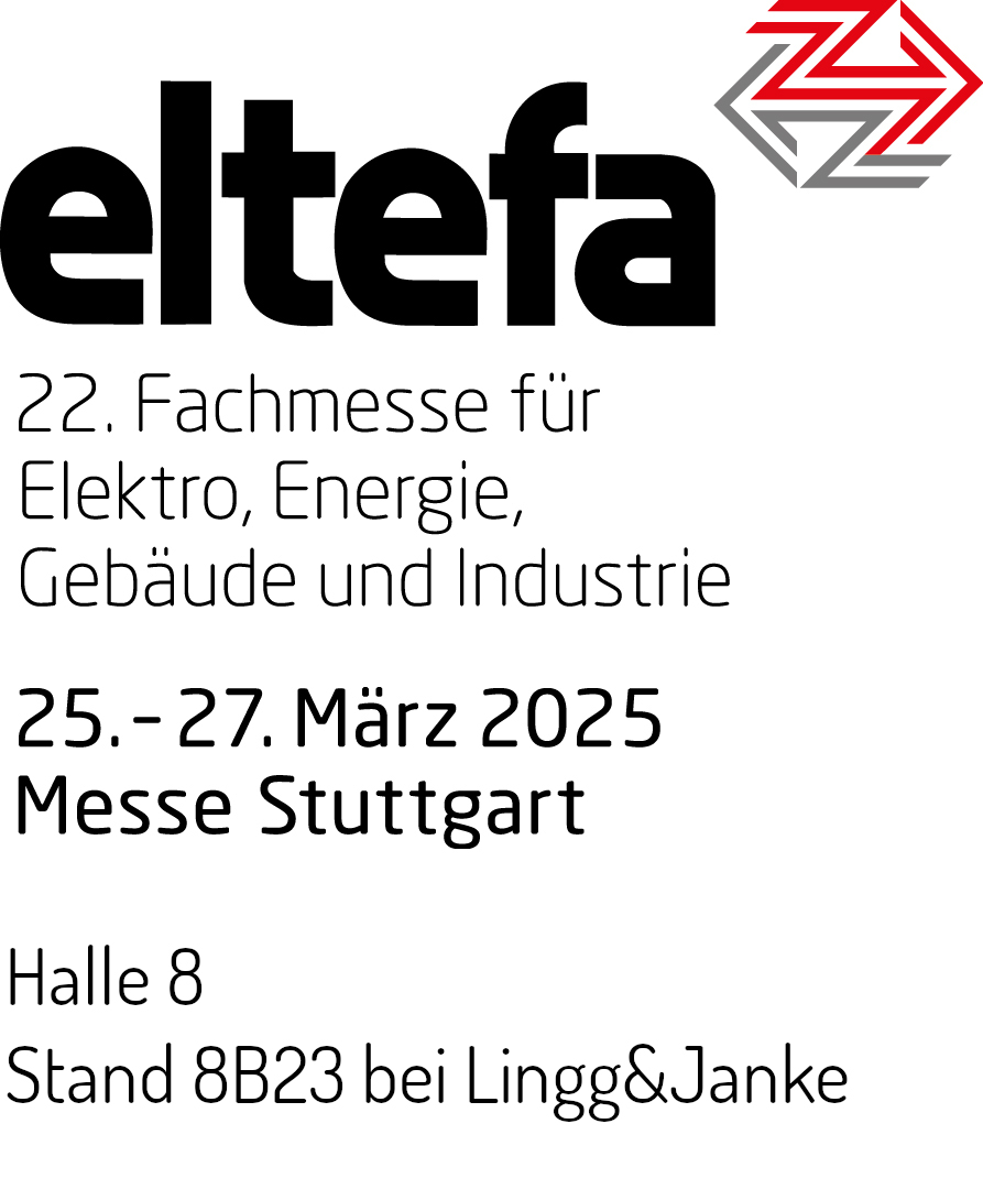 Eltefa Informationen. 25.3.2025 bis 27.3.2025, Messe Stuttgart, Halle 8, Stand 8B23 bei Lingg&Janke