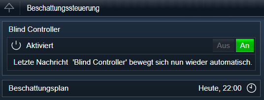 Beschattungssteuerung