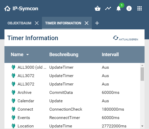 Timer Informationen