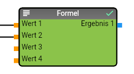 Example of "Formula" module with 4 inputs and 1 output