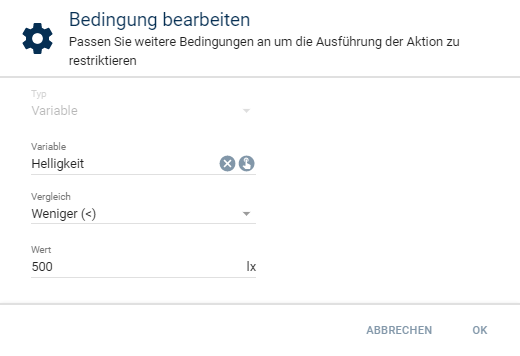 Lichtregel hinzufügen