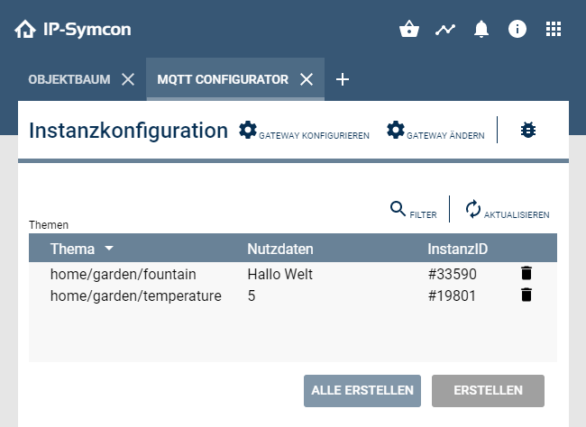 MQTT Konfigurator