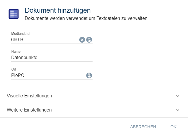 Datei hinzufügen