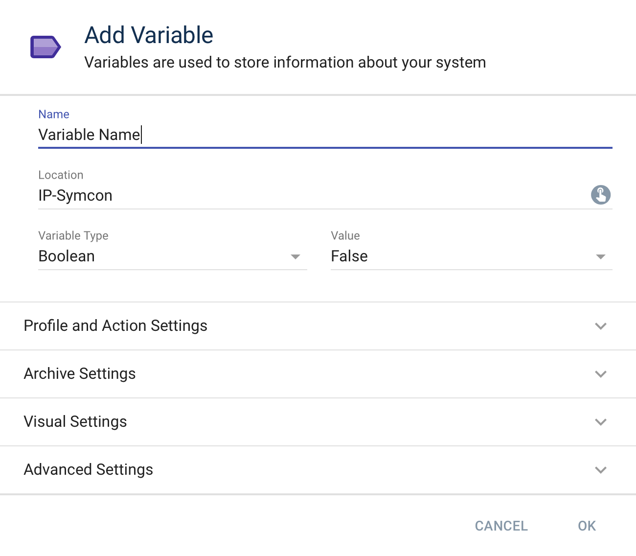 Variable: Name & Location