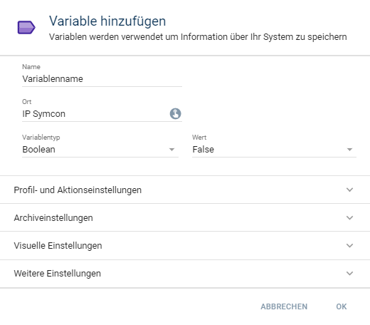 Variable: Name & Ort