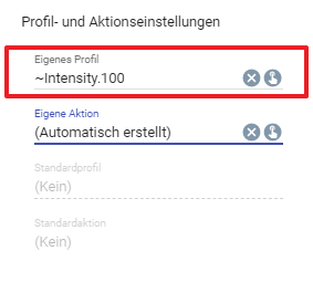 Variablenprofil auswählen