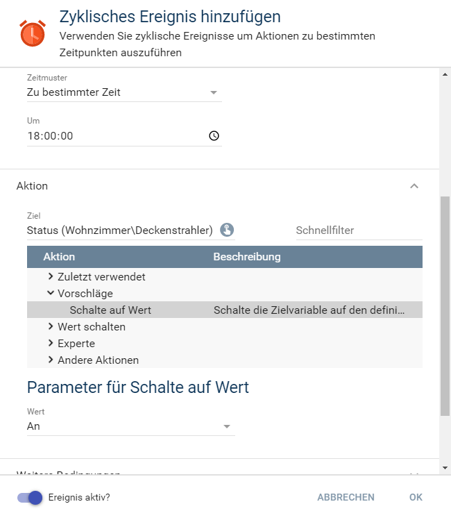 Aktionsauswahl