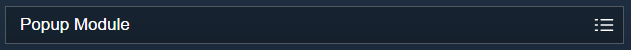 Popup module in WebFront