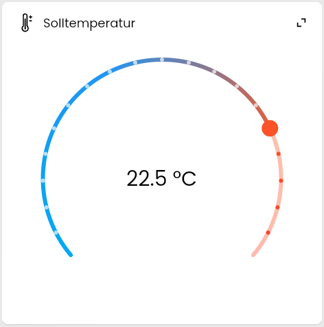 Temperaturregler als Kachel