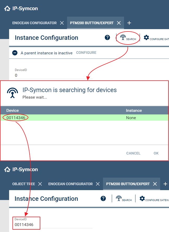 EnOcean Device ID Search