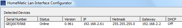 HomeMatic-LAN-Interface