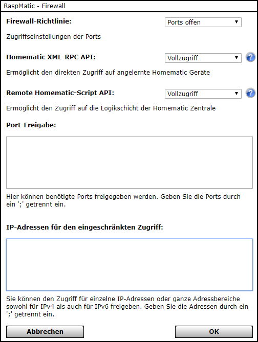 HomeMatic: CCU configuration