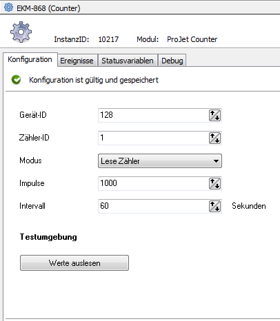 EKM-868 Configuration