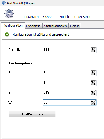 RGBW-Configuration