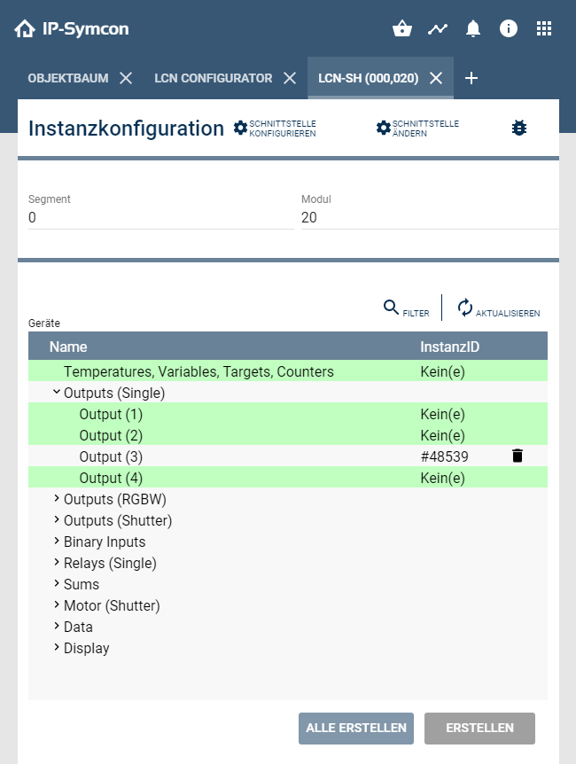 LCN: Module-Configuration