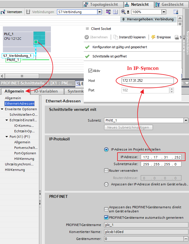 S7 IP Einstellung