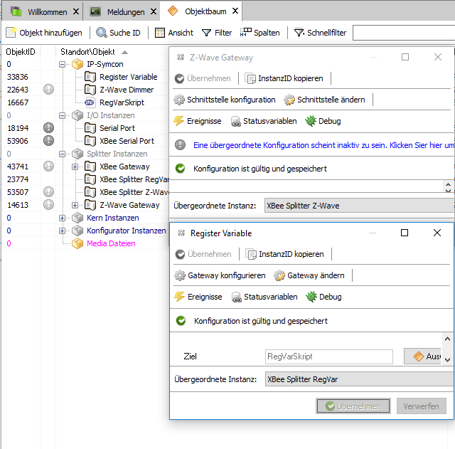 Example object tree