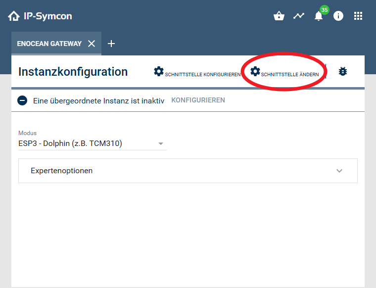 gateway configuration page